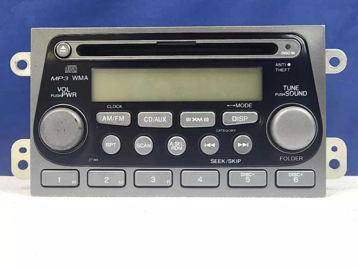 Cod Deblocare Radio 2003 - 2006 Honda ELEMENT Radio XM Stereo CD Player