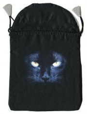 Black Cat Satin Tarot Bag foto