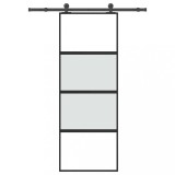 vidaXL Ușă glisantă cu set de feronerie sticlă temperată și aluminiu