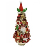 Bradut de Craciun din elemente naturale, figurine si potpourri (Multicolor)