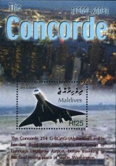 MALDIVES 2004 AVIATIE AVIOANE CONCORDE foto