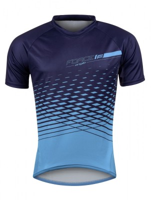 Tricou maneca scurta Force MTB Angle, albastru, XS Ultimate FactoryBikes foto