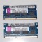 4GB DDR3 kingston kit 2x 2GB RAM LAPTOP PC3-10600S-9-10-f0
