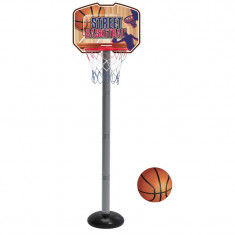Cos de baschet pentru copii Street Basketball, 3 ani+, baza stabila, inaltime reglabila, plastic, minge inclusa
