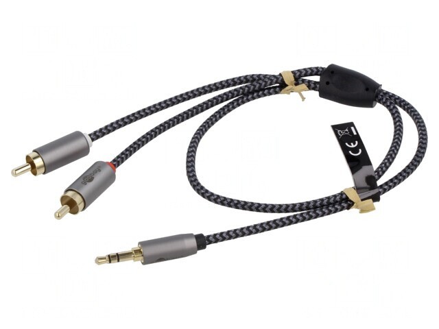 Cablu Jack 3,5mm la RCA 0,5m Aurit
