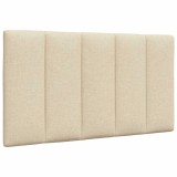 vidaXL Pernă pentru tăblie de pat, crem, 90 cm, material textil