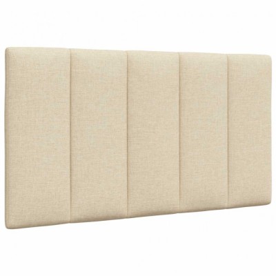 vidaXL Pernă pentru tăblie de pat, crem, 90 cm, material textil foto