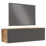 Cumpara ieftin Comoda TV de perete Serit culoare antracit - sonoma 100x31.6x29.6cm