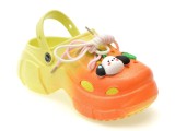 Papuci GRYXX portocalii, 6013, din pvc