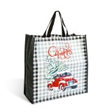 Geanta cadou decorativa &ndash; model negru cu camion rosu &ndash; 45 x 44 x 19 cm Best CarHome