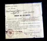 Ordin de rechizitie pentru Corpul VI Armata Sighet-Maramures 26.08.1927