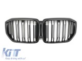 Grile rinichi cu fante duble vopsite &icirc;n negru, potrivite pentru BMW X5 G05 LCI dupa 2023 Performance AutoTuning
