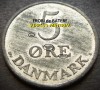 Moneda 5 ORE - DANEMARCA, anul 1955 *cod 3649 = A.UNC + EROARE SURPLUS!, Europa, Zinc