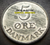 Cumpara ieftin Moneda 5 ORE - DANEMARCA, anul 1955 *cod 3649 = A.UNC + EROARE SURPLUS!, Europa, Zinc