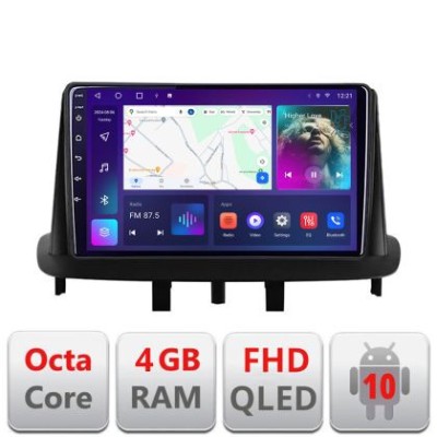 Navigatie Renault Megane 3 B-145 Android Ecran QLED octa core 4+64 carplay android auto KIT-145+EDT-E309V3 CarStore Technology foto