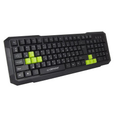 Tastatura gaming Aspis Esperanza, interfata USB, Negru/Verde