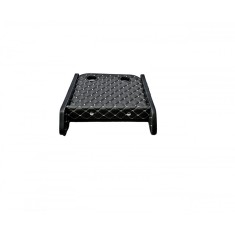 Masa de bord cu 2 suporti pentru pahare ,piele ecologica culoare Negru cusatura Gri compatibila Iveco 2007-2023