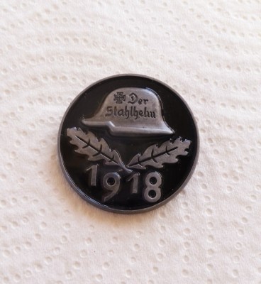 Insigna Der Stahlhelm - Casca de Otel 1918 - Copie foto