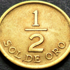 Moneda exotica 1/2 SOL DE ORO - PERU, anul 1976 * Cod 4497