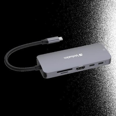 Verbatim USB-C Pro Multiport Hub CMH-09 HDMI | RJ45 | 2 x USB-C&amp;reg; | USB-A 3.2 foto