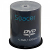DVD-R SPACER 4.7GB, 120min, viteza 16x, 100 buc, spindle, "DVDR100"