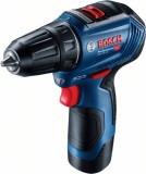 Bosch GSR 12V-30 Masina de gaurit si insurubat cu acumulator + 2xAcumulatori GBA 12V, 2.0Ah + Incarcator GAL 12V-40 + Valiza profesionala ProAdvanced