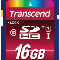 Card de memorie Transcend SDHC, 16GB, Clasa 10, UHS-1, Ultimate HD Video