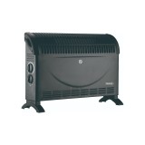 Convector electric Rosberg, 2000 W, 3 trepte de putere, oprire automata, termostat, Negru