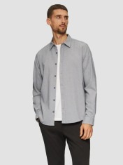 Camasa barbati cu maneca lunga si croiala Regular fit, Gri, M