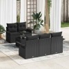 VidaXL Set de canapele pentru grădină 6 pcs Negru 55 x 55 x 37 cm 3353912