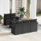 vidaXL Set de canapele pentru grădină 6 pcs Negru 55 x 55 x 37 cm 3353912