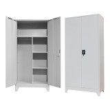 Cumpara ieftin Dulap metalic cu compartiment Zogi gri deschis 90x45x190 cm