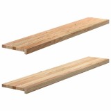 Cumpara ieftin Pervaz 2 buc lemn masiv de stejar netratat 140x25x2 cm