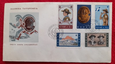 1963-Grecia-cercetasi- FDC foto