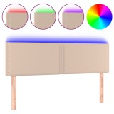 Cumpara ieftin Tablie de pat cu LED cappuccino 144x5x78/88 cm piele ecologica