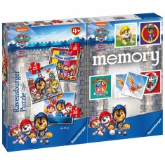 Puzzle si Joc Memory Patrula Catelusilor, 25/36/49 Piese