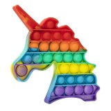 Pop It Antistres Copii, Diverse Forme (Rinocer, Palma, Lebada, Broasca, Inghetata, Unicorn), Multicolor, Silicon, Senzorial, +3 Ani