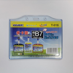 Buzunar Dubla Fata Pentru Id Carduri, Pvc Flexibil, 128 X 91mm, Orizontal, 5 Buc/set, Kejea - Transp