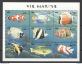 MALI -PESTI-VIATA MARINA-Bloc de 9 timbre nestampilate MNH