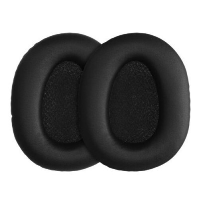 Set 2 Earpads kwmobile pentru Sony WH-CH700N, Piele ecologica, Negru, 48916.47 foto