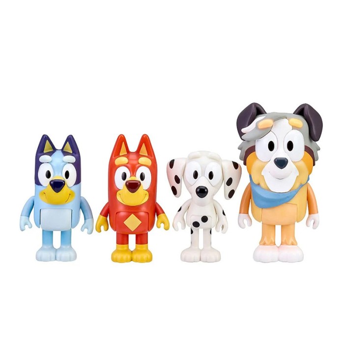 Set 4 figurine Bluey La Scoala, 3 ani+