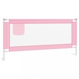 Cumpara ieftin Balustrada de protectie pat copii, roz, 190x25 cm, textil