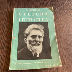 Garabet Ibraileanu - Cultura si literatura (editie veche)