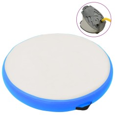 vidaXL Saltea gimnastica gonflabila cu pompa albastru 100x100x20cm PVC foto