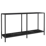 Cumpara ieftin Masa consola, negru, 140x35x75,5 cm, sticla securizata