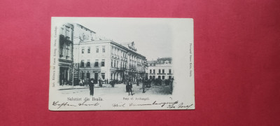 Litho Braila Piata Sf Arhanghel Litografie foto