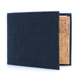 Portofel barbati bifold din pluta negru