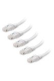Cablu de rețea Matters 5 bucăți fără &icirc;ncurcături 10 Gigabit Cat 6 LAN scurt 30 cm (cablu Ethernet Cat 6, cablu WiFi Cat 6, cablu LAN Cat6) &icirc;n alb - ca
