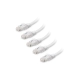 Cablu de rețea Matters 5 bucăți fără &icirc;ncurcături 10 Gigabit Cat 6 LAN scurt 30 cm (cablu Ethernet Cat 6, cablu WiFi Cat 6, cablu LAN Cat6) &icirc;n alb - ca