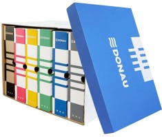 Container arhivare carton ondulat Donau 490 gsm cu capac detașabil 545 x 363 x
